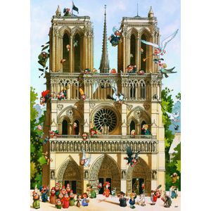 Puzzel Vive Notre Dame! (1000 stukjes, Cartoon Classics)