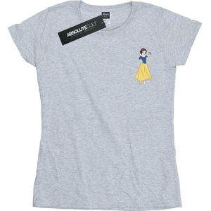 Disney Princess Dames/Dames Sneeuwwit Borst Katoenen T-Shirt (XL) (Sportgrijs)