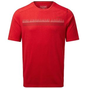 Craghoppers Heren Dynamisch T-Shirt (M) (Sriracha Rood)