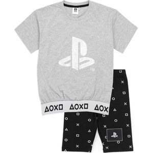 Playstation Meisjes Korte Pyjama Set (164) (Grijs/Zwart)