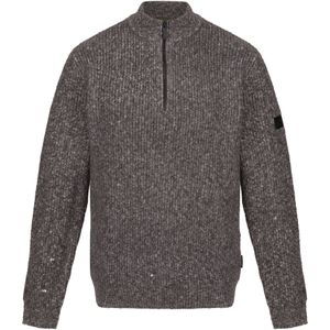 Regatta Heren Solomon Marl Gebreid Sweatshirt met Ritssluiting (L) (Donkergrijs)