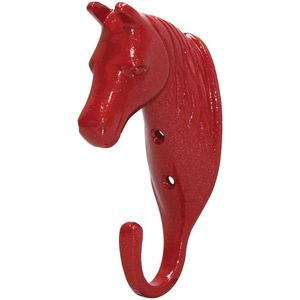 Perry Equestrian Paardenhoofd Enkele Stabiel/Muurhaak  (Rood)