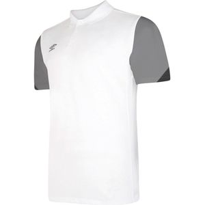 Umbro Heren Total Training Poloshirt (L) (Wit/Titanium/Zwart)