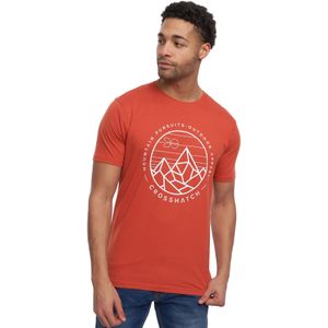Crosshatch Heren Talung Marl T-Shirt (S) (Rood)