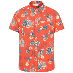 Mountain Warehouse Heren Hawaiian Overhemd met korte mouwen (XS) (Oranje)