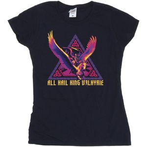 Marvel Dames/Dames Thor Love And Thunder All Hail Valkyrie Katoenen T-Shirt (XXL) (Marineblauw)