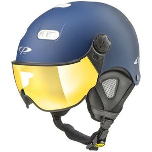 CP Carachillo XS skihelm blauw mat - helm met spiegel vizier (☁/☀)