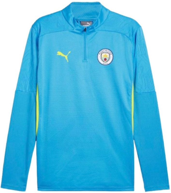 2024-2025 Man City Training 1/4 Zip Top (Magic Blue)