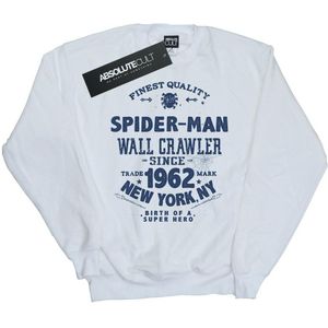Marvel Meisjes Spider-Man Sweatshirt van de beste kwaliteit (128) (Wit)