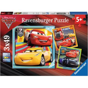 Puzzel Cars 3 Legendes Van De Baan (3x49 Stukjes)