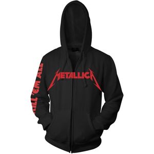 Metallica Unisex Adult Kill Em All Full Zip Hoodie (L) (Zwart)