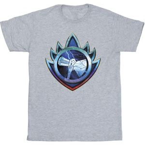 Marvel Jongens Thor Liefde en Donder Stormbreaker Crest T-shirt (116) (Sportgrijs)