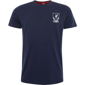 Liverpool FC Heren-Kerst T-Shirt (S) (Marine / Wit)