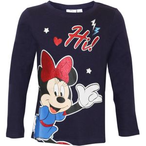 Minnie Mouse Meisjes Hi-Glitter T-Shirt (98) (Marine)