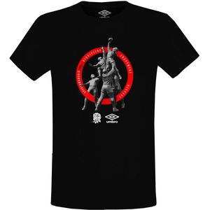 Umbro Heren Line Out Engeland Rugby T-Shirt (S) (Zwart)