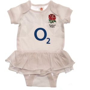 England RFU Baby 2023-2024 Tutu met dubbele volant (9-12 Monate (Baby)) (Wit/rood)
