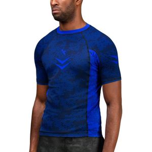 Hayabusa Arrow Ranked Rashguard Korte mouwen - Blauw - XL