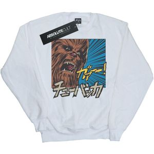 Star Wars Heren Chewbacca Roar Pop Art Sweatshirt (3XL) (Wit)