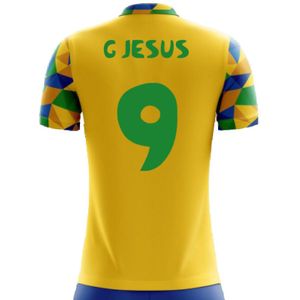 2022-2023 Brazil Home Concept Football Shirt (G Jesus 9) - Kids