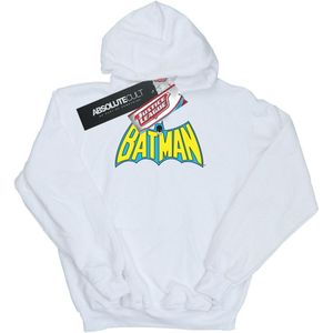 DC Comics Dames/Dames Batman Retro Logo Hoodie (L) (Wit)