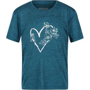 Regatta Kinderen/Kinderen Findley Keep Going Heart Marl T-Shirt (140) (Gulfstream)