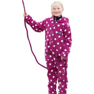 Supreme Products Kinder/Kinder fleece jumpsuit met polka dot (XS) (Magische moerbei)
