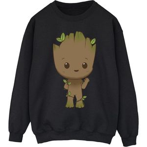 Marvel Heren I Am Groot Chibi Wave Pose Sweatshirt (4XL) (Zwart)