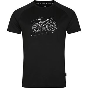 Dare 2B Heren Tech Fiets T-shirt (3XL) (Zwart)