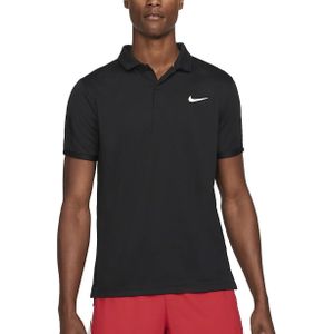 Nike - Court Dry Victory Polo - Zwart Tennisshirt - S