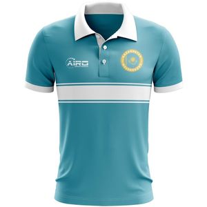Kazakhstan Concept Stripe Polo Shirt (Sky)