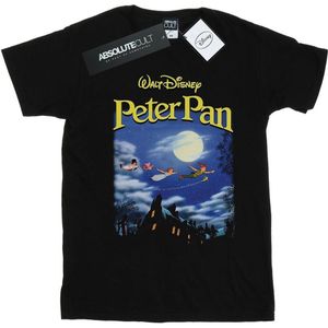 Disney Meisjes Peter Pan Come With Me Hommage Katoenen T-Shirt (128) (Zwart)