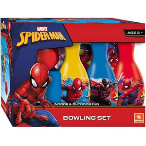 Mondo Toys 28075 Spiderman-bowlingset voor kinderen | Complete set met 6 kegels en 1 bal | Educatief spel voor kinderen van 2-4 jaar