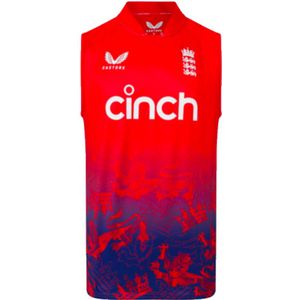 2023 England Cricket T20 Pro Sleeveless Vest (Red)