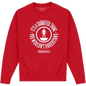 Subbuteo Uniseks Thing Sweatshirt voor volwassenen (XXL) (Rood)