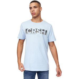 Crosshatch Heren Sullivan T-Shirt (S) (Lichtblauw)