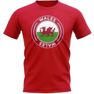 Wales Football Badge T-Shirt (Red)