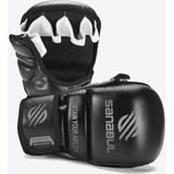 Sanabul Essential 7 oz MMA Hybride Sparringhandschoenen - zwart/zilver - L/XL