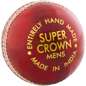 Readers Super Kroon Cricket Bal (One Size) (Rood/Goud)