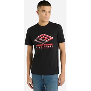 Umbro Heren Glitch T-Shirt (L) (Zwart)
