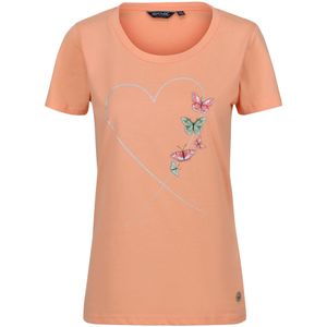 Regatta Dames/Dames Filandra VII Vlinders T-Shirt (38 DE) (Papaja Punch)