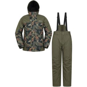 Mountain Warehouse Heren Camo Ski-jas & -broek (XS) (Groen)