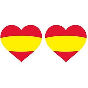 Stickers Vlag Spanje (2 uds) Hart