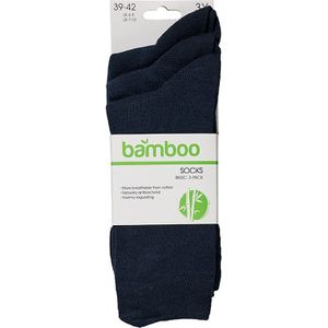 Apollo - Bamboe sokken basic - Blauw - Maat 35/38 - Bamboe dames sokken - Naadloze sokken - Bamboe - Bamboo