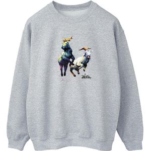 Marvel Heren Thor Liefde en Donder Toothgnasher Vlammen Sweatshirt (XL) (Sportgrijs)