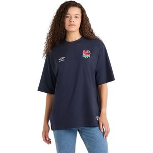 Umbro Dames/Dames Dynasty Engeland Rugby Oversized T-shirt (40 DE) (Navy Blazer)