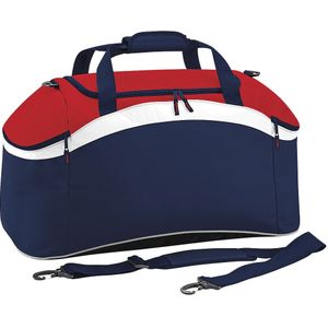 BagBase Teamkleding Sport Holdall / Duffeltas (54 liter)  (Franse marine / Klassiek rood / Wit)