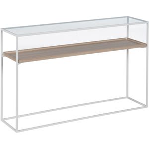 Console Wit Natuurlijk Kristal Ijzer Hout MDF 120 x 30 x 75 cm