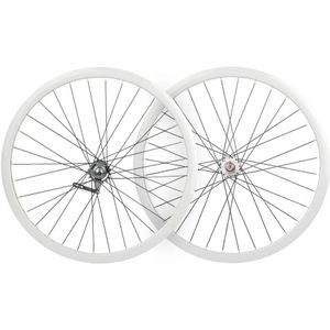 Terugtraprem SantaFixie 30mm Wielset - Wit