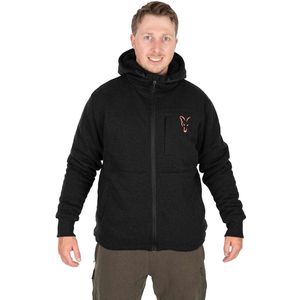 Fox Collection Sherpa Hoody Black-Orange