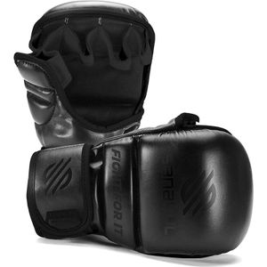 Sanabul Essential 7 oz MMA Hybride Sparringhandschoenen - zwart - S/M